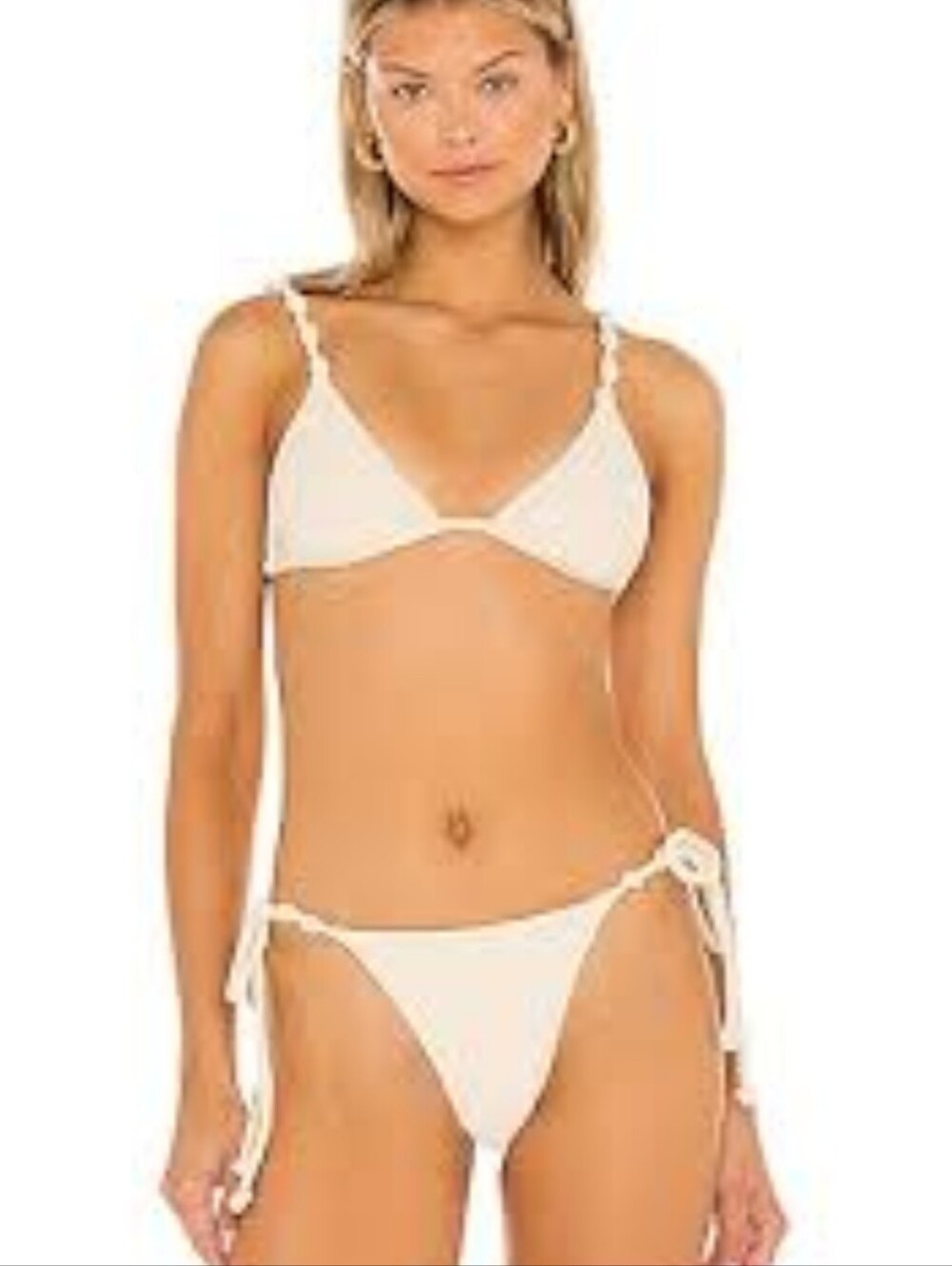Devon Windsor Cream Textured String Bikini Set